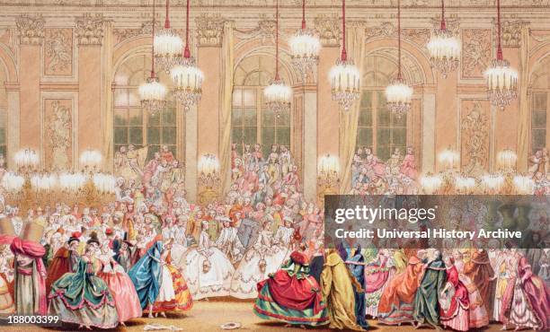 French Masquerade Ball Celebrating The Marriage Of Louis, Dauphin Of France, To Maria Teresa Rafaela, Infanta Of Spain, February 1745, In The Galerie...