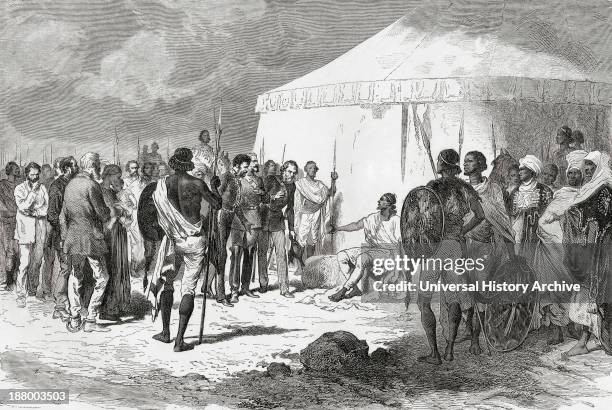 Hormuzd Rassam Being Received By Tewodros Ii In Abyssinia In 1868. Hormuzd Rassam, 1826 To 1910. Native Assyrian Assyriologist, British Diplomat And...