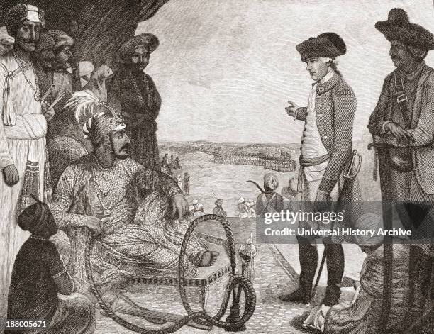 Shah Allum, Mogul Of Hindustan, Reviewing Troops Of The British East India Company, C.1781. From The Book Short History Of The English People By J.R....