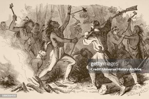 The Battle Of Bloody Brook On September 18, 1675 During King Philip's War Between American Indians And English Colonists In Present Day New England....