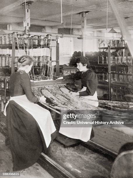 Crossley's Carpets Weaving Works, Halifax, Yorkshire, England In The Late 19Th Century. From Picturesque History Of Yorkshire, Published C.1900.