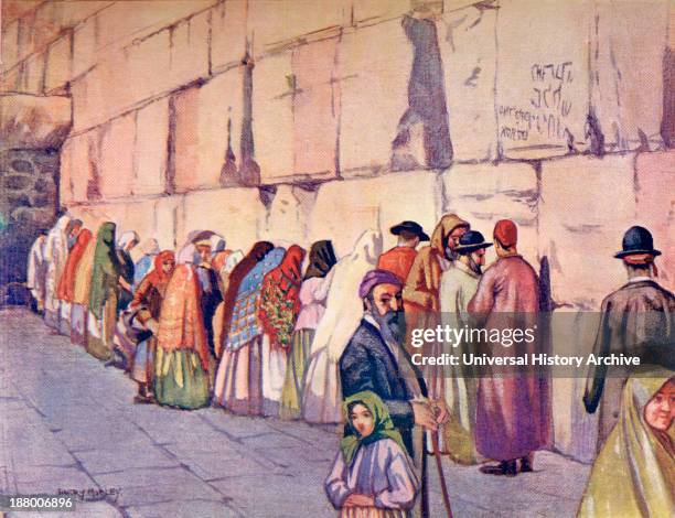 The Wailing Wall, Jerusalem, Palestine, Circa 1910. From A Book Of Modern Palestine By Richard Penlake Published C.1910.