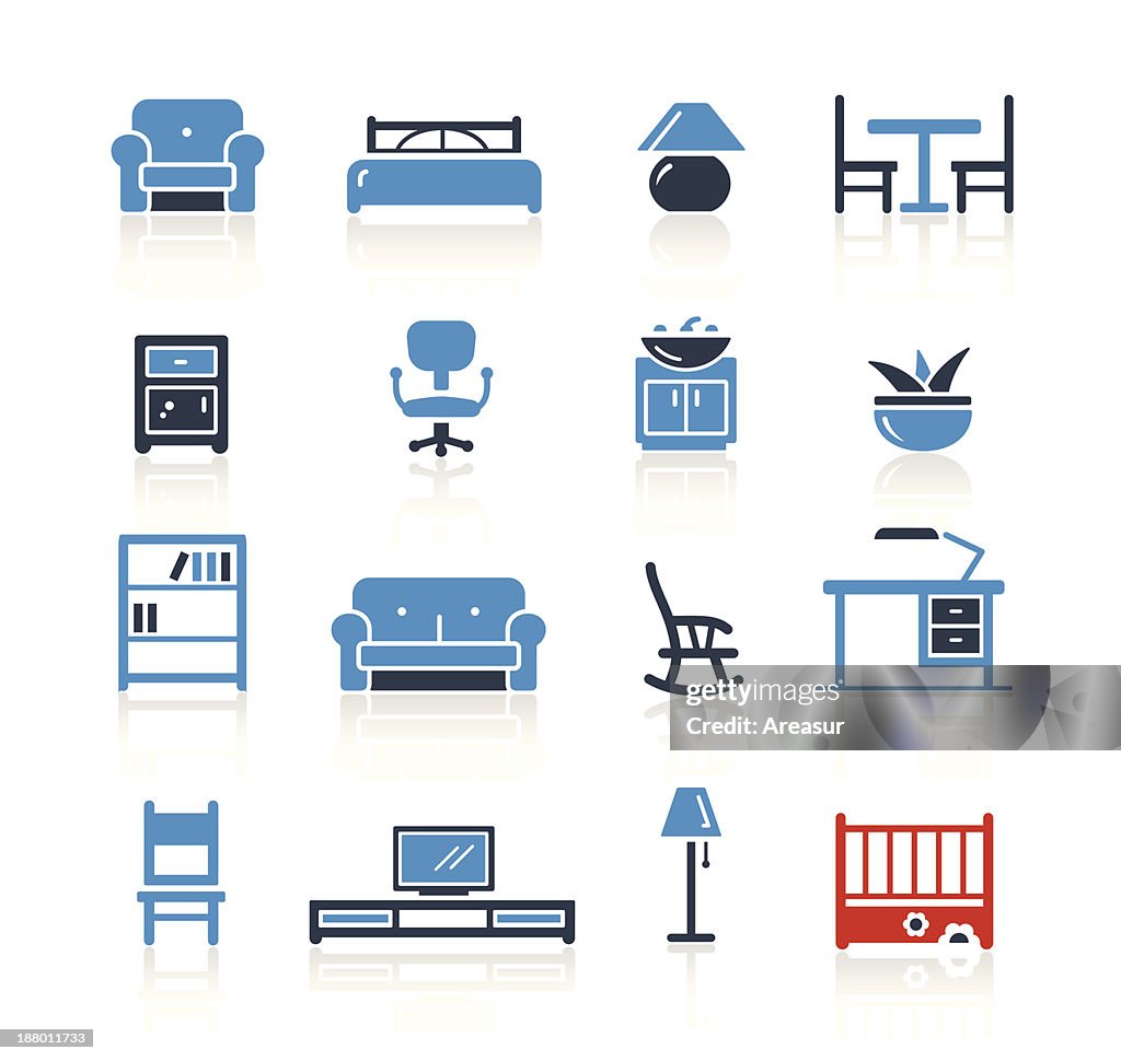 Furniture Icons Two Color | Pro Series