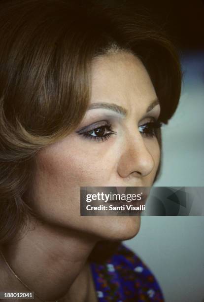 Farah Diba Posing for a portrait on June 10, 1977 in Tehran, Iran.