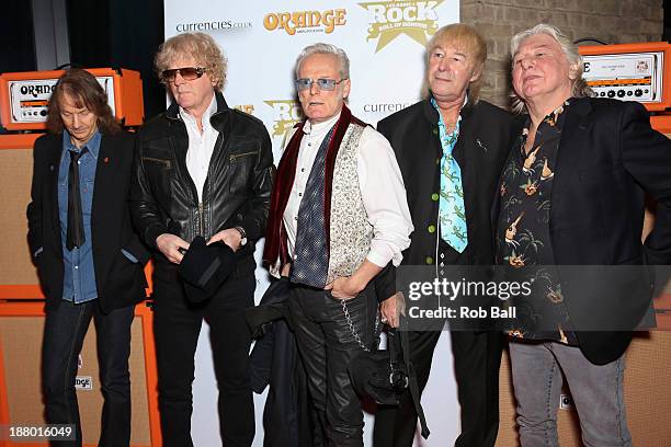 Mick Ralphs, Ian Hunter, Pete Overend Watts and Verden Allen of Mott The Hoople attends the Classic Rock Roll of Honour at The Roundhouse on November...