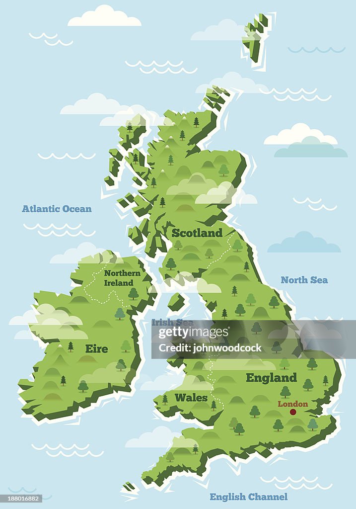 Vereinigtes Königreich-Karte