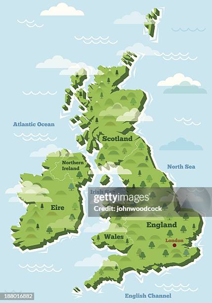 united kingdom map - britain map stock illustrations