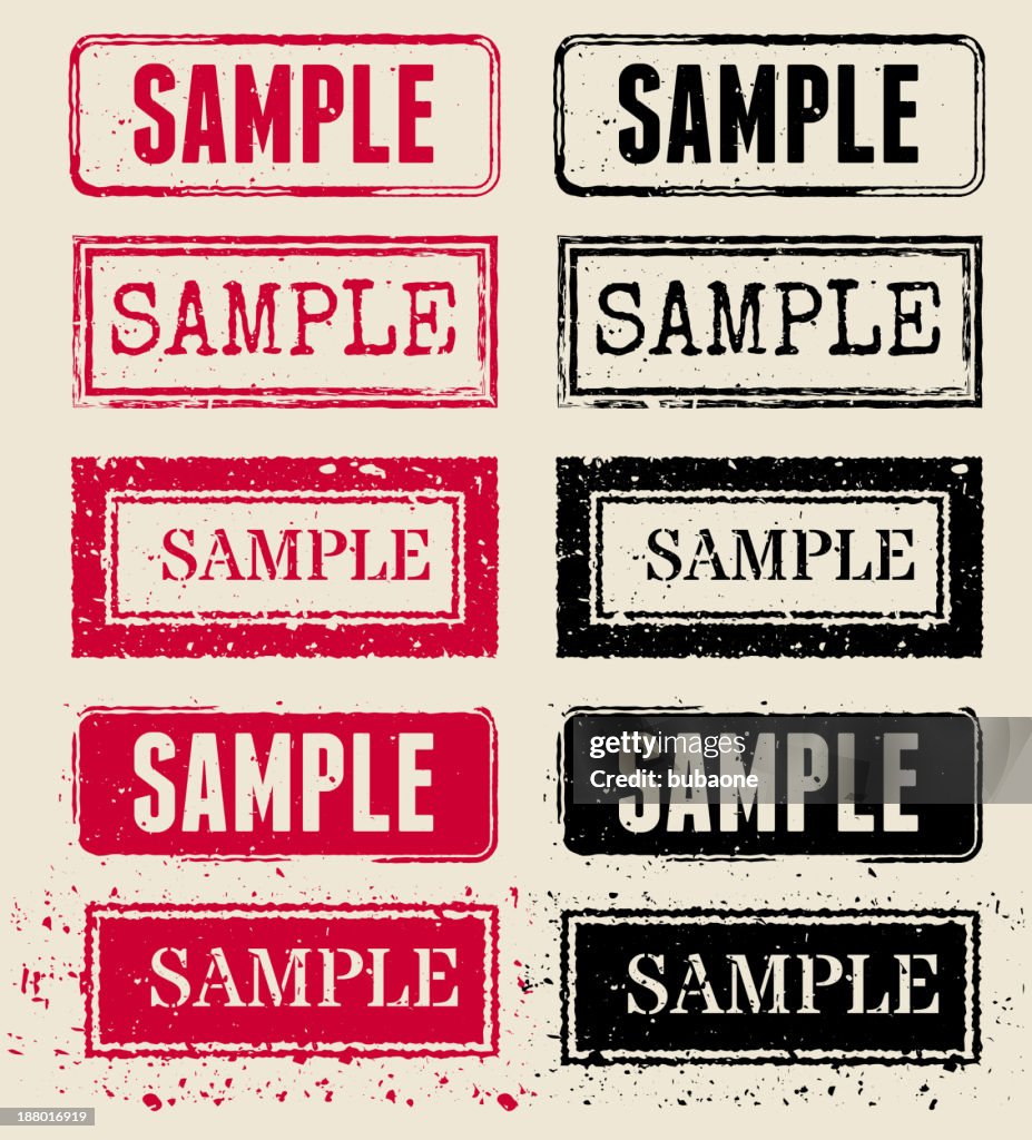 Sample Vector Rubber Stamp Collection High-Res Vector Graphic - Getty ...