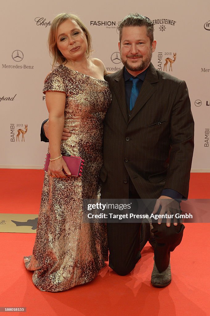 Christine Urspruch and Tobias Materna attend the Bambi Awards 2013 at