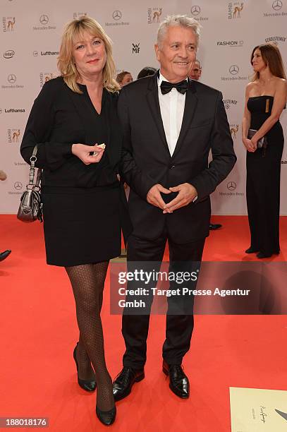 Henry Huebchen and Carmen Kopplin attend the Bambi Awards 2013 at Stage Theater on November 14, 2013 in Berlin, Germany.