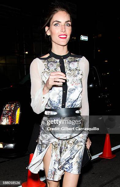 Model Hilary Rhoda arrives at the 2013 Victoria's Secret Fashion Show at TAO Downtownon November 13, 2013 in New York City.