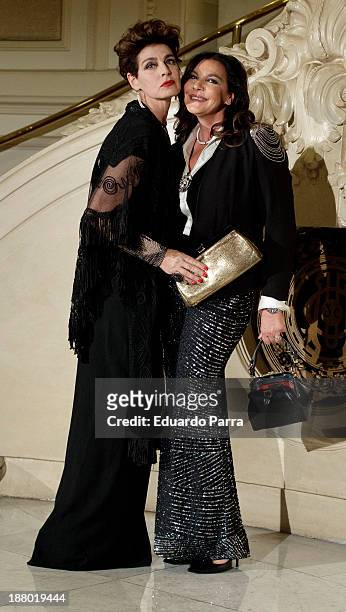 Antonia Dell'Atte and sister Anna Rita Dell'Atte attends the Ralph Lauren Dinner Charity Gala at the Casino de Madrid on November 14, 2013 in Madrid,...