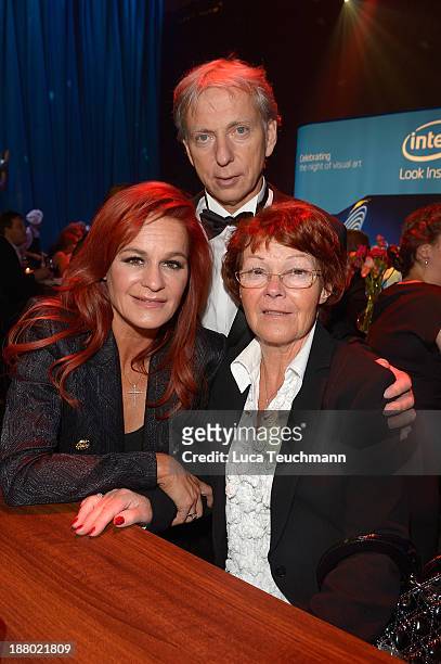 Andrea Berg, Uli Ferber and Helga Zellen attend the Bambi Awards 2013 After Show Party at Stage Theater on November 14, 2013 in Berlin, Germany.