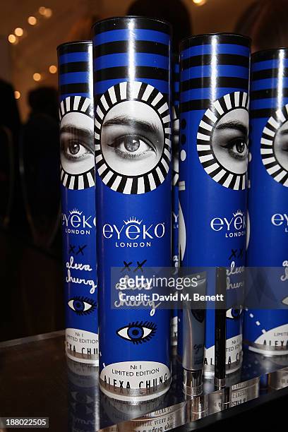 General view of atmosphere at The launch of Alexa Chung's new eyeliner and mascara set for Eyeko at Selfridges on November 14, 2013 in London,...