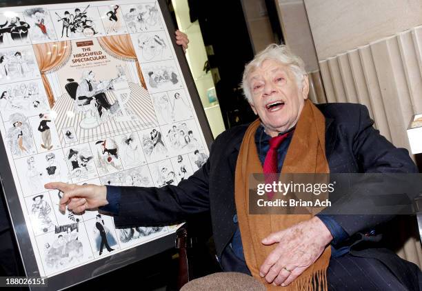 Comedian and actor Jerry Stiller attends the Henri Bendel Celebrates The Work Of Illustrator Al Hirschfeld At The Unveiling Of The Holiday Windows...