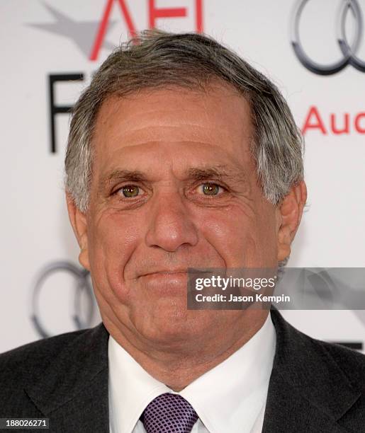 President of CBS, Leslie Moonves attends the AFI FEST 2013 presented by Audi closing night gala screening of "Inside Llewyn Davis" at TCL Chinese...