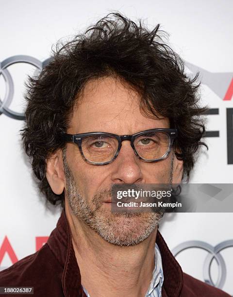 Writer/director Joel Coen attends the AFI FEST 2013 presented by Audi closing night gala screening of "Inside Llewyn Davis" at TCL Chinese Theatre on...