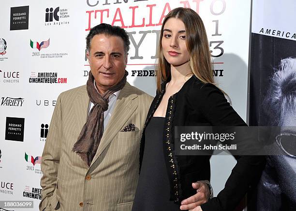 Actor Andy Garcia and daughter Dominik Garcia- Lorido attend Cinema Italian Style 2013 "The Great Beauty" opening night premiere at the Egyptian...