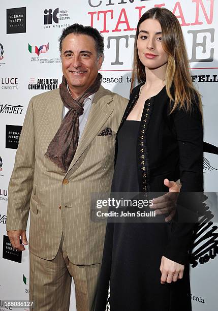 Actor Andy Garcia and daughter Dominik Garcia- Lorido attend Cinema Italian Style 2013 "The Great Beauty" opening night premiere at the Egyptian...