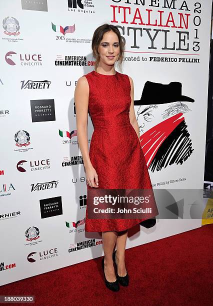 Matilda Lutz attends Cinema Italian Style 2013 "The Great Beauty" opening night premiere at the Egyptian Theatre on November 14, 2013 in Hollywood,...