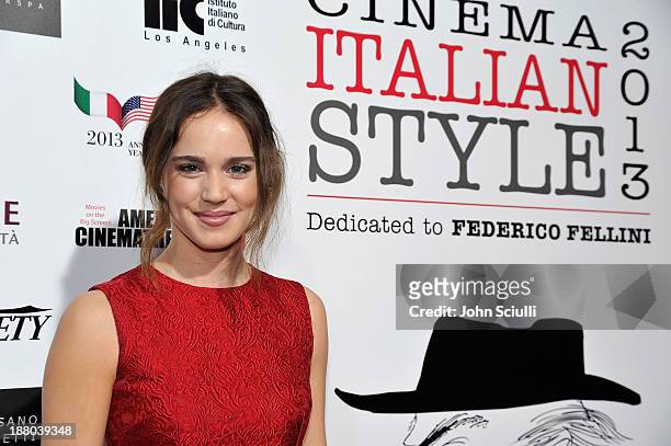 Matilda Lutz attends Cinema Italian Style 2013 "The Great Beauty" opening night premiere at the Egyptian Theatre on November 14, 2013 in Hollywood,...