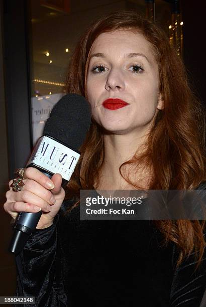 Journalist Marie Clotilde Ramos Ibanez attends the 'Winter Time 2013' : Cocktail at L'Eclaireur Cafe on November 14, 2013 in Paris, France.