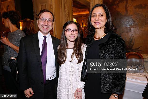 Brother of Stephane, Armand Bern with his wife Josephine Bern and their daughter Lea Bern attend the 50th Anniversary party of Stephane Bern, called...