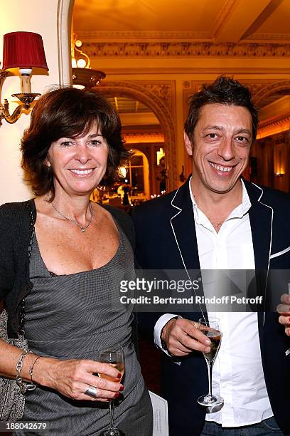 Journalists Isabelle Cadd and Benoit Chaigneuxattend the 50th Anniversary party of Stephane Bern, called "Half a century, it's party", celebrated at...