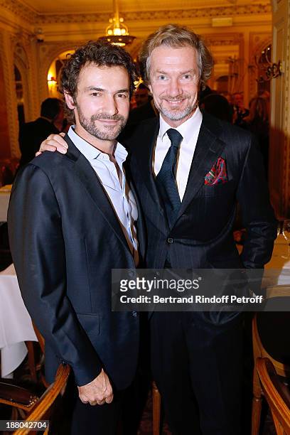 Architect Cyril Vergniol and Prince Louis Albert de Broglie attend the 50th Anniversary party of Stephane Bern, called "Half a century, it's party",...