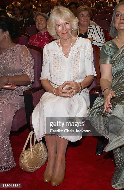 Camilla, Duchess of Cornwall during the Commonwealth Heads of Government 2013 Opening Ceremony at the Lotus Theatre on November 15, 2013 in Colombo,...