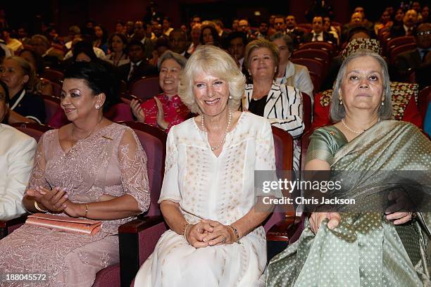 Camilla, Duchess of Cornwall during the Commonwealth Heads of Government 2013 Opening Ceremony at the Lotus Theatre on November 15, 2013 in Colombo,...