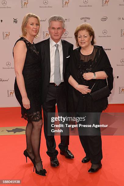 Jupp Heynckes, his wife Iris and his daughter Kerstin Heynckes attend the Bambi Awards 2013 at Stage Theater on November 14, 2013 in Berlin, Germany.