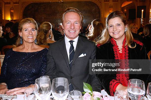 Princess Lea de Belgique, Edouard Vermeulen and Princess Diane d'Orleans attend the 50th Anniversary party of Stephane Bern, called "Half a century,...