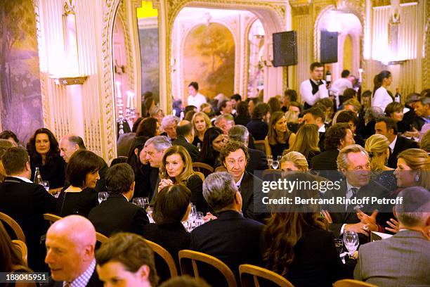 Valerie Trierweiler and Stephane Bern attend the 50th Anniversary party of Stephane Bern, called "Half a century, it's party", celebrated at Angelina...