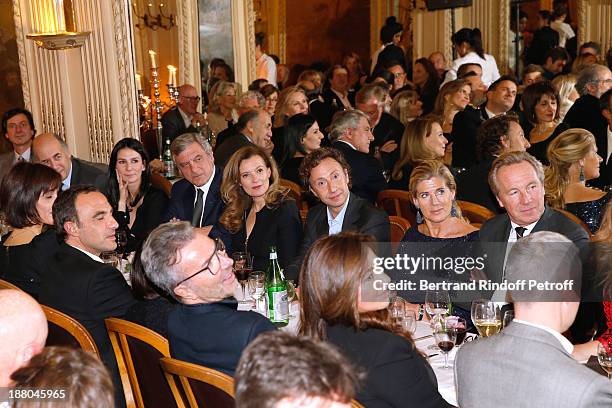 Marie Drucker, Sidney Toledano, Valerie Trierweiler, Stephane Bern, Princess Lea de Belgique and Edouard Vermeulen attend the 50th Anniversary party...