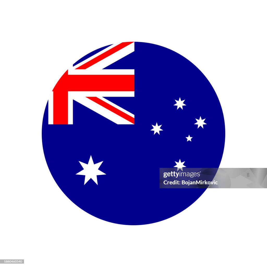 Australia circle flag. Vector