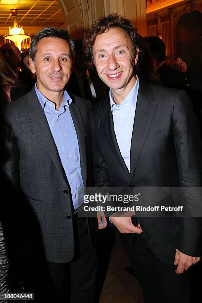Of 'Monnaie de Paris' Christophe Beaux and Stephane Bern attend the 50th Anniversary party of Stephane Bern, called "Half a century, it's party",...