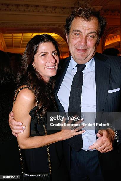 Alexandre Vilgrain and his wife Denise Vilgrain attend the 50th Anniversary party of Stephane Bern, called "Half a century, it's party", celebrated...