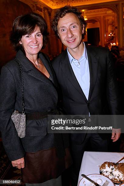 Journalist from the Stephane Bern TV show 'Comment ça va bien!' Isabelle Cadd and Stephane Bern attend the 50th Anniversary party of Stephane Bern,...