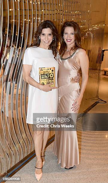 Actress Jo Champa and Leslie Zemeckis attend Zemeckis' book signing for "Behind the Burly Q" at Alberta Ferretti Boutique on November 14, 2013 in...