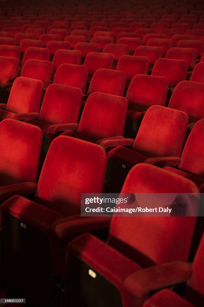 Empty seats in theater auditorium