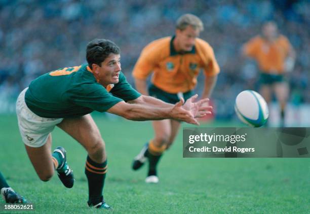 Joost van der Westhuizen of South Africa, in action during a pool stage match against Australia in the Rugby World Cup at Newlands, Cape Town, South...