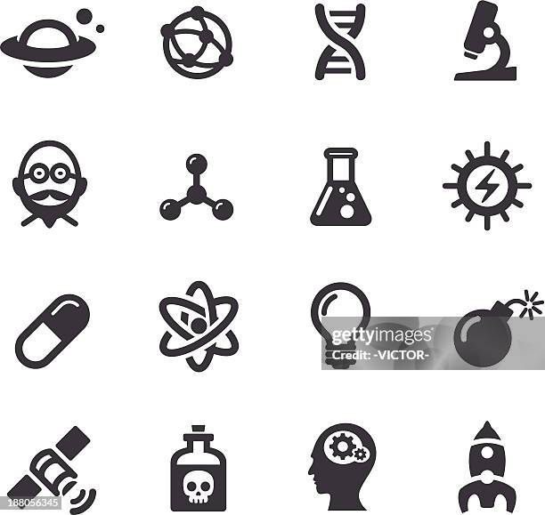 science icons - acme series - laboratory for atmospheric and space physics stock illustrations