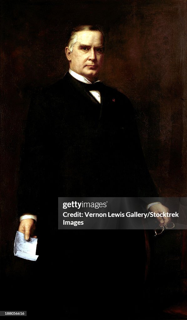 Digitally restored presidential painting of President William McKinley.