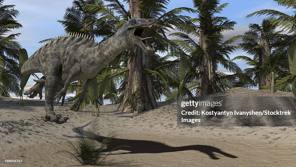 Suchomimus running after its next meal.