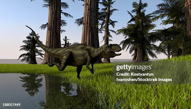Yangchuanosaurus Running Through A Swamp, 照片檔