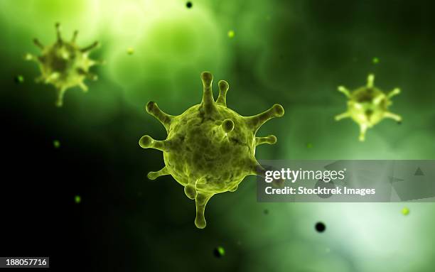 conceptual image of common virus. - rotavirus stock illustrations