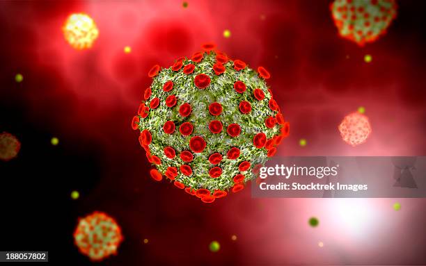 microscopic view of hiv virus. - lentivirus stock illustrations