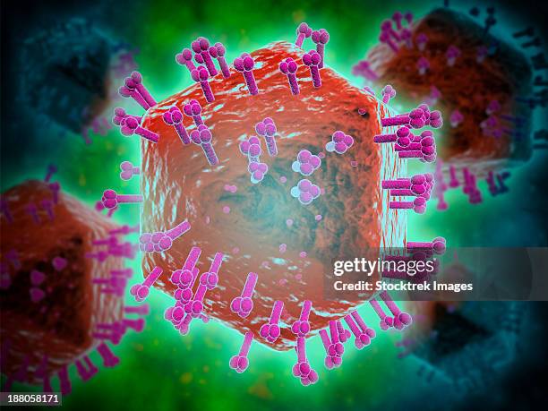 conceptual image of hiv virus. hiv is the human immunodeficiency virus that can lead to acquired immune deficiency syndrome, or aids. - lentivirus stock illustrations