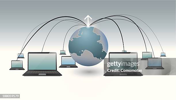 Communication Distribution Map World Map With Logistic Network Distribution Photos and Premium High ...